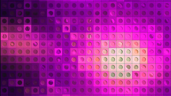 Цветной фон с движущимися цветными квадратами. Движение. Фон многоцветных движущихся квадратов с точками. Красочный мозаичный фон из квадратов и точек — стоковое фото