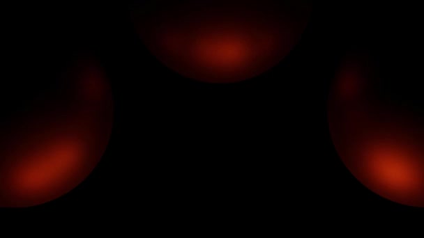 Set di splendidi fulmini colpisce su uno sfondo nero con oggetti di forma rotonda rossa. Progettazione. Tempesta elettrica, scioperi dell'energia. — Video Stock