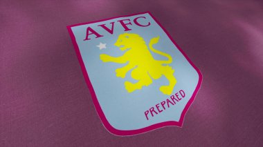 İngiltere 'nin profesyonel futbol kulübü bayrağı. Hareket. İngiltere 'den gelen futbol kulübü arması olan güzel bir tuval. Birmingham Futbol Kulübü arması.