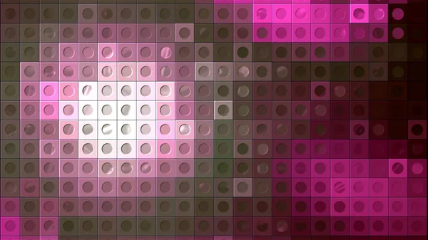 Πολύχρωμο φόντο με κινούμενα χρωματιστά τετράγωνα. Κίνηση. Ιστορικό πολύχρωμων κινούμενων τετραγώνων με τελείες. Πολύχρωμο ψηφιδωτό φόντο από τετράγωνα και τελείες — Φωτογραφία Αρχείου
