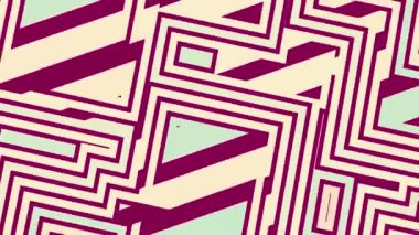 Modelsel labirent tarzında bir model. Tasarım. Labirent elementleriyle dönen süs. Beyaz arkaplanda Geometrik çokçizgi süsü