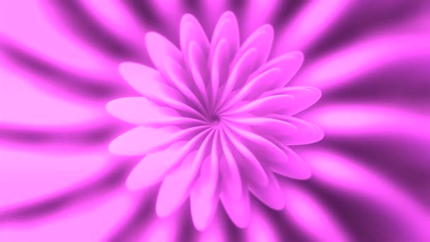 Wunderschönes hypnotisches Blumenmuster. Bewegung. Schön rotierende Blume auf isoliertem Hintergrund. Animation der Blume mit rotierendem Muster — Stockvideo