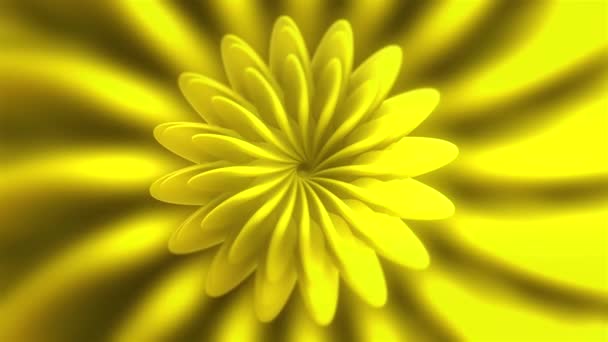 Wunderschönes hypnotisches Blumenmuster. Bewegung. Schön rotierende Blume auf isoliertem Hintergrund. Animation der Blume mit rotierendem Muster — Stockvideo