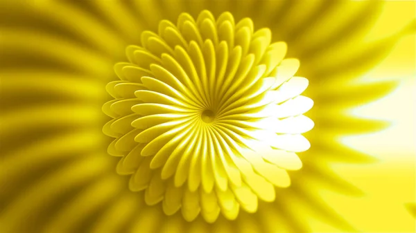 Animace pohyblivého květinového vzoru se zlatou barvou. Pohyb. Zlatý květinový vzor klesá a roste. Krásný kulatý vzor jako velikonoční květ — Stock fotografie