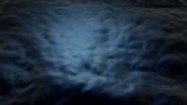  Sis soyutlanmış. Belirlenmiş. Turuncu ve mavi fırtına bulanık bir biçimde hareket eder ve kabarcıklar oluşturur.