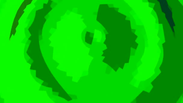 拡散波緑の背景、シームレスなループがぼやけている。デザイン。中央から全側面への信号波の動きの可視化. — ストック動画