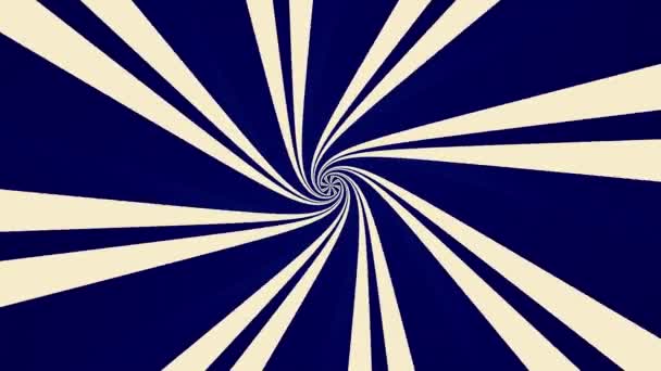 Optical illusion art animation of psychedelic lines twisting in a spiral. Design. Concept of introduction to hypnosis. — Stock Video