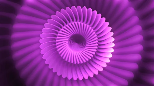 Movendo padrão hipnótico em forma de flor. Moção. Bela animação hipnótica de padrão pulsante e rotativo. Padrão em movimento redondo em forma de flor aster — Fotografia de Stock