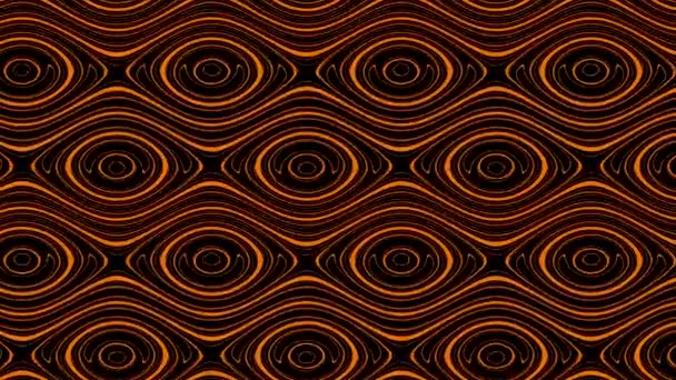 Background. Design. The green and orange background on which the circles are lit widen and narrow and create a kaleidoscope effect. — Stock Video