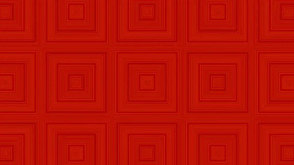 Piros geometriai formák. Tervezés. Piros négyzetek és körök készült absztrakt stílusú mozgás és változás mérete — Stock Fotó