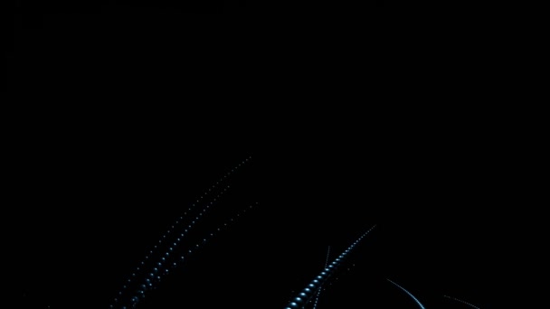 Abstrakter Hintergrund mit außerirdischen Tentakeln, die sich auf schwarzem Hintergrund drehen. Design. Wissenschaftliche, technologische, Science-Fiction, Horrormuster außerirdischer Kreaturen. — Stockvideo