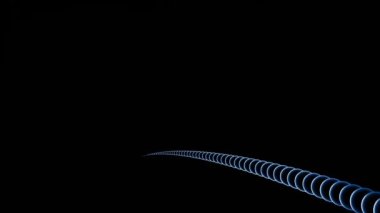 Siyah arka planda dönen uzaylı dokunaçları olan soyut bir arka plan. Tasarım. Bilimsel, teknolojik, bilim kurgu, dünya dışı yaratıkların korku şablonu.