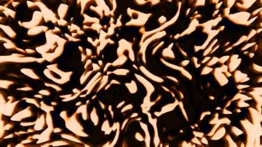 Turuncu ve mavi arka plan. Tasarım. Şekiller, şekil değiştirerek ve dönerek farklı şekiller yaratır..