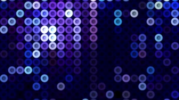 Abstract round shaped buttons flickering backgrounds, seamless loop. Motion. Vertical rows of glowing circles in blinking motion. — Vídeo de Stock