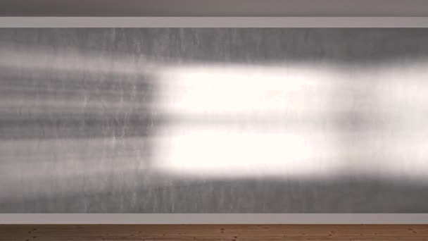 La sombra de la ventana. Animación. La sombra de la ventana, borrosa como la niebla, con rayos del sol, hecha como fondo. — Vídeos de Stock