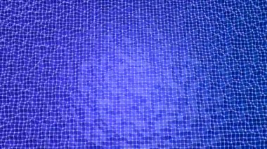 Mavi soyutlama. Belirleme. Mavi resim 3 boyutlu dalgalar gibi parıldıyor ve hareket ediyor.