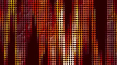 Dijital yılanlar gibi akan kırmızı dar çemberlerden oluşan parlak bir duvar. Hareket. Soyut dijital değişim grafiğinin görselleştirilmesi.