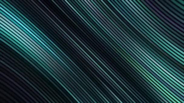 Colorful flashing neon lines in many diagonal rows, flowing fast digital background, seamless loop. Motion. Parallel light rays moving endlessly. — Stockvideo