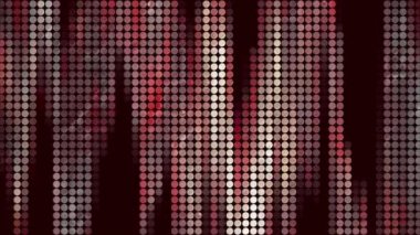 Dijital yılanlar gibi akan kırmızı dar çemberlerden oluşan parlak bir duvar. Hareket. Soyut dijital değişim grafiğinin görselleştirilmesi.