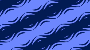 Arkaplan mavi ve yeşil. Tasarım. Geometrik şekiller parlak arkaplanda salınır ve çeşitli desenler oluşturur.