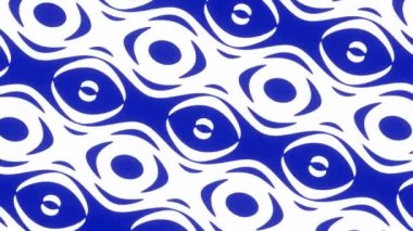 Oval desenlerle hareket eden bir süs. Tasarım. Daireler ve çizgilerle güzel bir şekil değiştirme. Tekrarlayan dairelerle doğuya özgü canlandırma süsü
