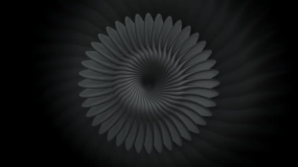 Fond kaléidoscope avec mouvement hypnotique de fractales rondes. Motion. Conception fractale symétrique, texture abstraite, bel ornement. — Video