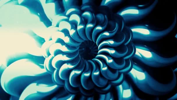 Kaleidoscope background with hypnotic motion of round shaped fractals. Motion. Symmetrical fractal design, abstract texture, beautiful ornament. — Vídeo de Stock