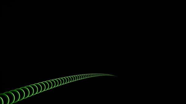 Lines twist and freeze. Design. Tubular lines move like whirlwind and freeze. Beautiful ring lines move twisting on black background — Stock Video