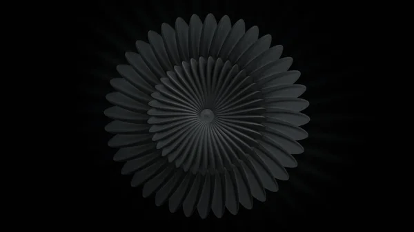 Fond kaléidoscope avec mouvement hypnotique de fractales rondes. Motion. Conception fractale symétrique, texture abstraite, bel ornement. — Photo