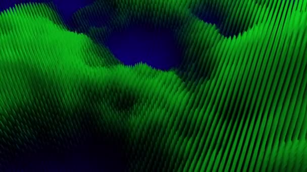 Nubes de cúmulos en movimiento en el ciberespacio. Diseño. Nubes ácidas en el cielo virtual. Coloridas nubes cibernéticas flotan en el espacio virtual — Vídeos de Stock