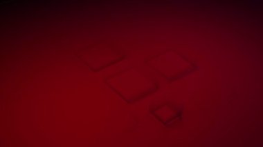 Kırmızı soyutlama. Belirleme. Geometrik şekilleri 3 boyutlu formatta yaparak yükselen parlak kum.