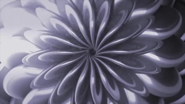 3d padrão floral mudando de forma. Moção. Psychedelic flor 3d muda de forma de pétalas. Bela flor animada se move mudando sua forma — Vídeo de Stock