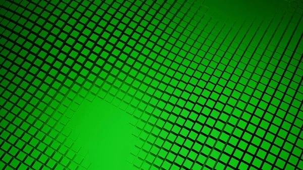 Motion background with moving geometric shapes. Design. Green texture with moving rows of flat squares with light glare, seamless loop. — Stockfoto
