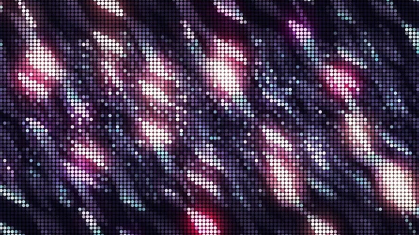 輝く波のモザイク画像。動きだ。ピクセルからの色の鮮やかな虹彩を持つ高速移動波。輝く虹色の波を持つピクセル背景 — ストック写真