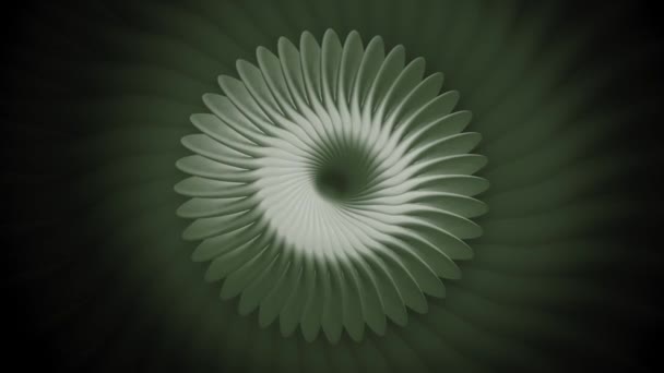 A bright spiral. Motion. The spring, which is twisted like a flower, moves, spins and expands. — Video Stock