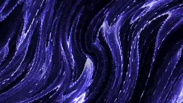 Mysterious dark purple shining texture with shining particles. Motion. Flowing streams of fluid substance. — Stock Video