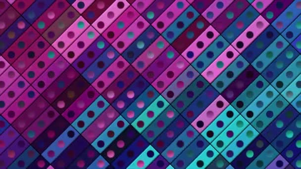 A colorful bright constructor where there are more purple and blue shades. Motion. Bright shiny mosaic in abstraction. — Stock videók