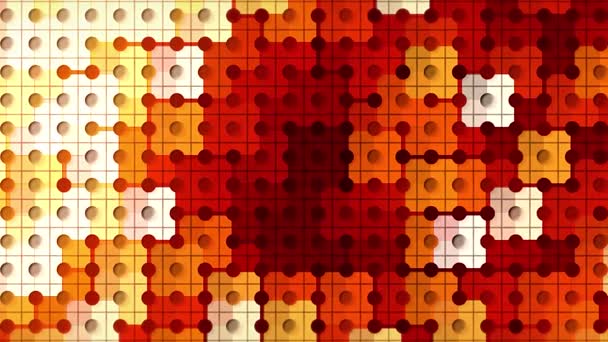 Red background. Motion. A mosaic of red color in an abstraction in which different red shades of color are flashing. — Stock Video