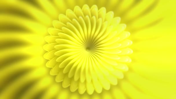 Eine helle Spirale. Bewegung. Der Frühling, der wie eine Blume verdreht ist, bewegt, dreht und dehnt sich aus. — Stockvideo