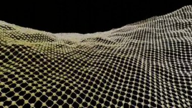 Soyutlama. Belirleme. Sarı ve mavi ince ızgara hareket eder ve yukarıdan aşağıya hareket eder.