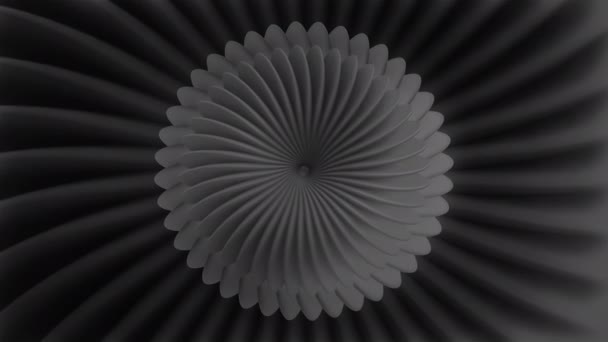 Gray abstraction. Motion. A grey tunnel made of a spring that rotates. — Stock Video