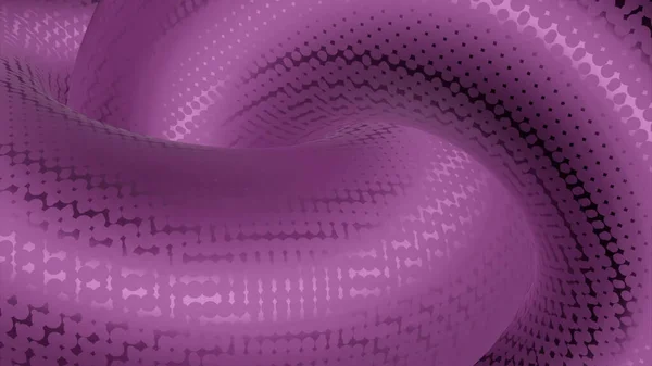 Abstract pink twisting and moving 3D shapes resembling snake (em inglês). Desenho. Anéis grossos com sua superfície coberta por escala brilhante. — Fotografia de Stock