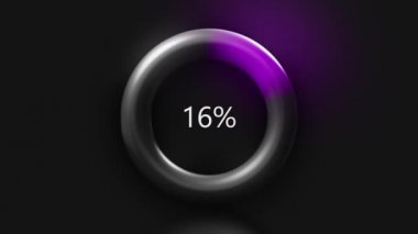 Yüzük yükleme yüzdesi. Hareket. Cihaza yükleme veya işleme yüzdeleri. Arkaplanda yükleme yüzdeleri görüntüsü