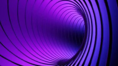 Siyah hipnotik çizgileri ve kusursuz döngüsü olan soyut teknoloji tünel inşaatı. Tasarım. Dönen girdabın içini göster.