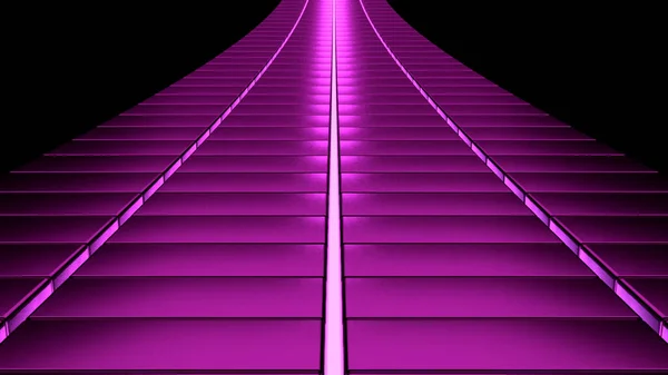 Fond violet vif. Design. Espace violet avec différents rayons lumineux qui se déplacent au format 3d. — Photo
