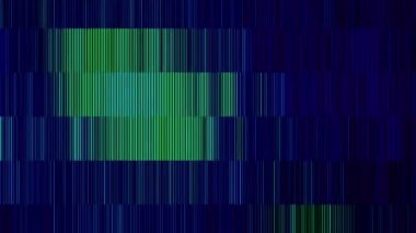 Yeşil ve daha yumuşak turuncu arka plan. Hareket. Arkaplan çizgileri soyutlamada farklı renklerle parlıyor ve desenler yaratıyor.
