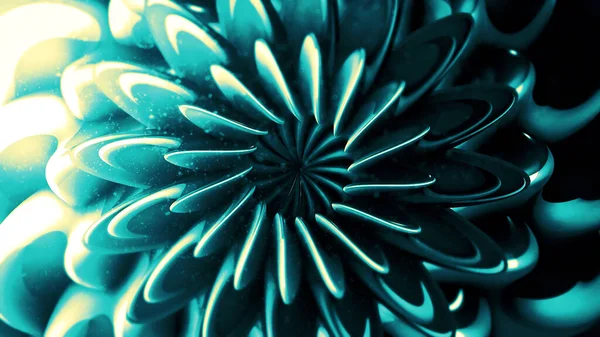 Hipnotize edici etkisi olan üç boyutlu hareket eden çiçek deseni. Hareket. Hipnotik 3 boyutlu çiçek deseni ve değişen taç yaprakları. Güzel 3D çiçek hareket eder ve yüzer