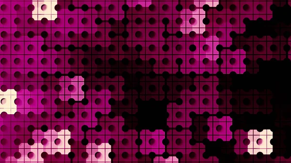 Mosaico rosa. Moción. Figuras geométricas en abstracción realizadas como diseñador en un color rosa brillante. —  Fotos de Stock