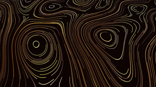 Abstrakt bakgrund med animering av morfa former, sömlös loop. Rörelse. Färgglada kurvor på en mörk bakgrund. — Stockfoto