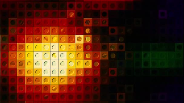 Sfondo brillante. Mozione. Lo sfondo è fatto come un mosaico che brilla e brilla in astrazione. — Video Stock